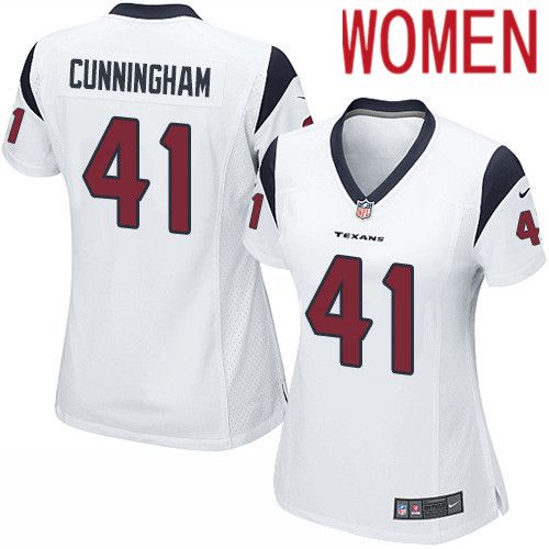 Women Houston Texans #41 Zach Cunningham White Nike Player Game NFL Jersey